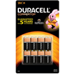 Duracell Alkaline 9V Battery 8 Pack